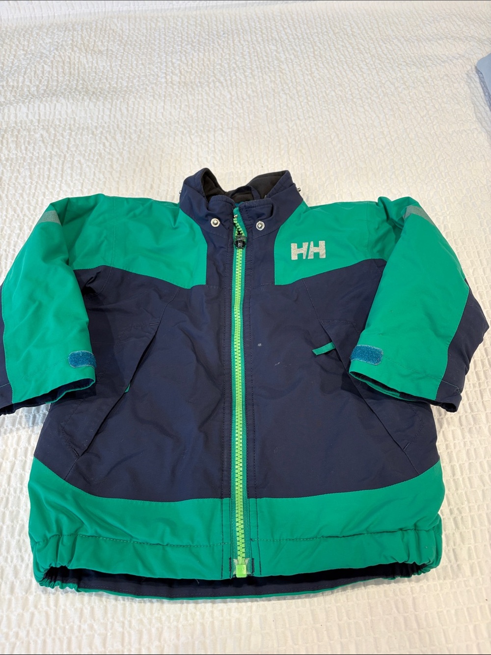 Helly Hansen Navy and Green Kids Outdoor Winter Jacket
Size 2